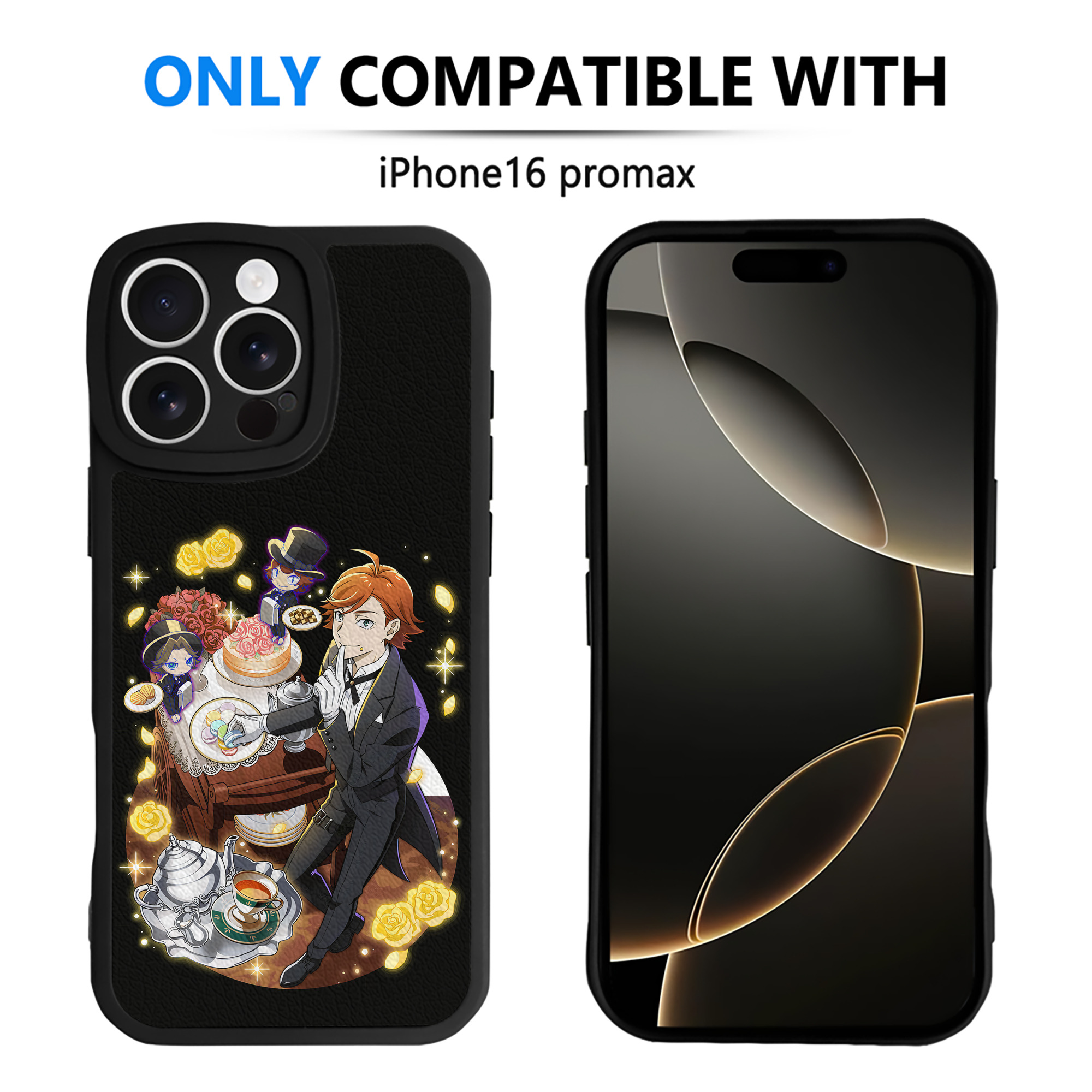 （画像用） 文豪ストレイドッグス Bungo Stray Dogs 【iPhone 16シリーズ対応】シリコンスマホケース（レザー調） 材質：シリコン
